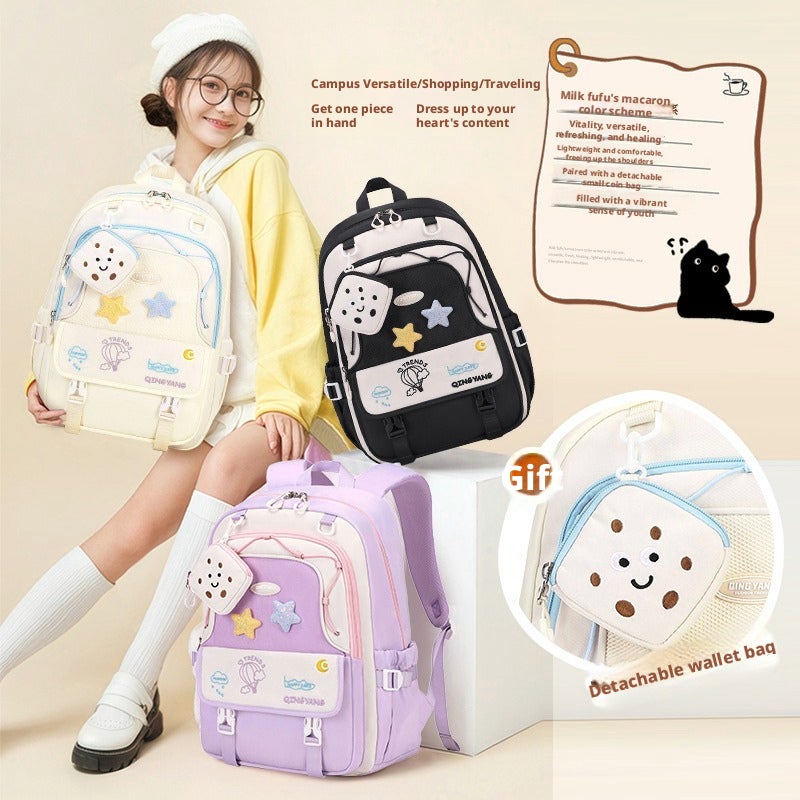 Large Capacity Embroidered Backpack for Students - Image 2