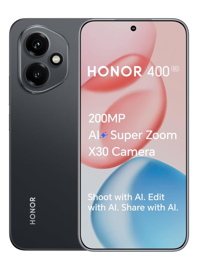 Honor 400 5G Dual SIM, 12GB RAM 256GB ROM  Midnight Black  - International Version - Image 1