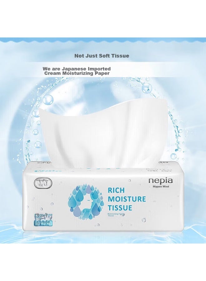 Nepia Premium Cream Tissue, Soft Facial Tissues, Moisturizing, 3-ply, 108 Sheets*6 Packs, Suitable For Sensitive Skin And Nose - Image 5