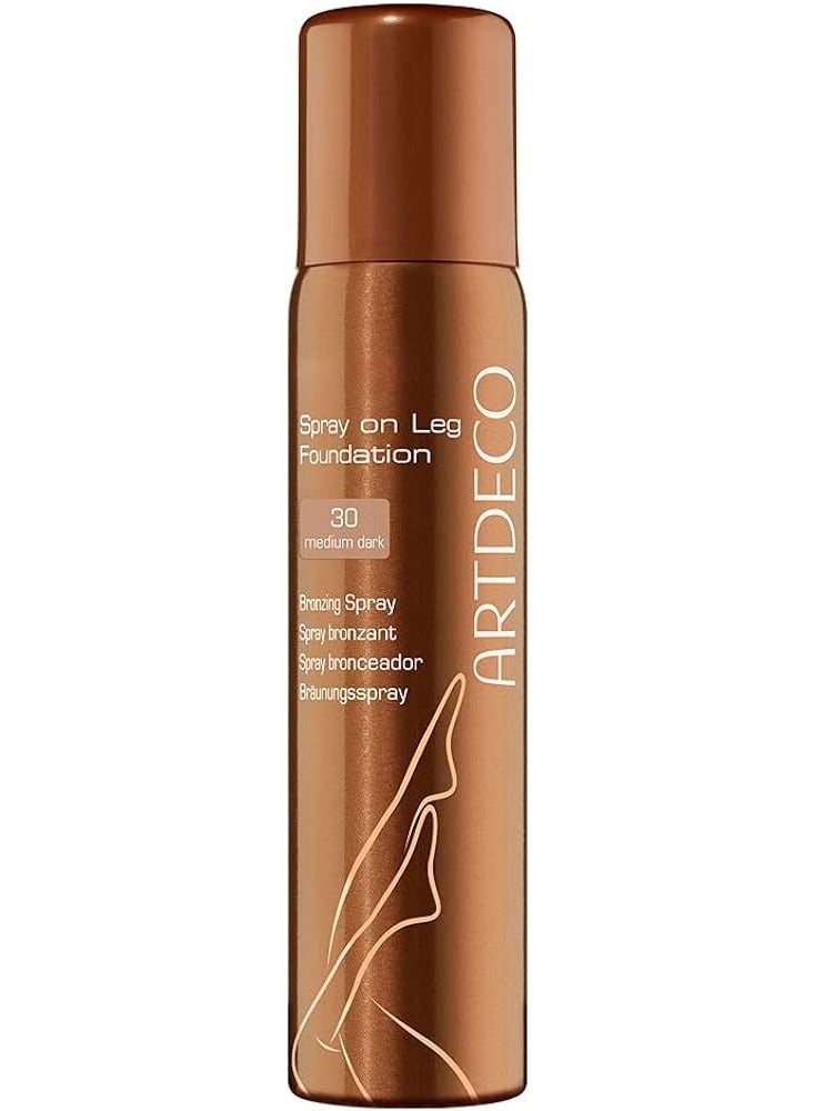 SPRAY ON LEG FOUNDATION 30 MEDIUM / DARK - Concealing make-up spray for flawless legs