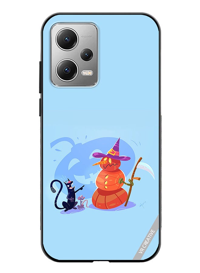VR CREATIVE Protective Case Cover For Xiaomi Redmi Note 12 Halloween Cat Design Multicolour - Image 1