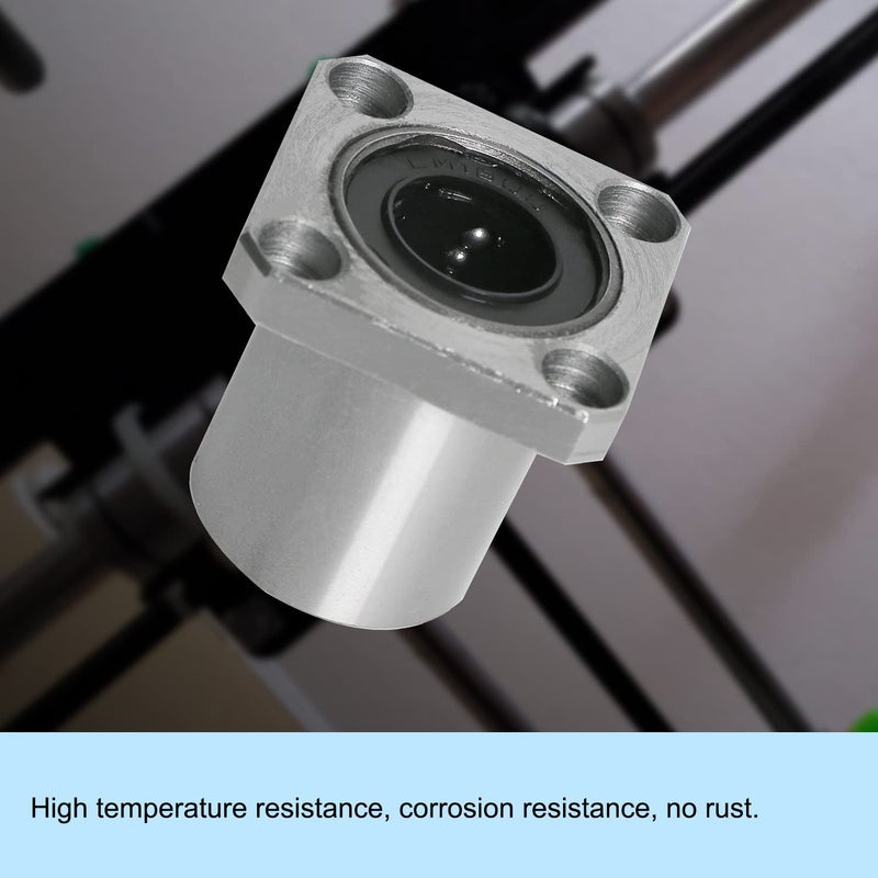 Aopin LMK20UU Square Flange Linear Motion Ball Bearing, ID 20mm, OD 32mm Linear Ball Bearings Sae52100 Carbon Steel, 5 Rows of Steel Balls, Great for CNC, 3D Printer, Linear Rail Guide - Image 4