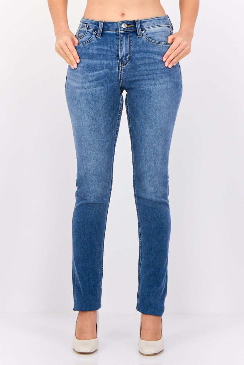 ESPRIT جينز نسائي ضيق مغسول قابل للتمدد، أزرق فاتح - Image 1