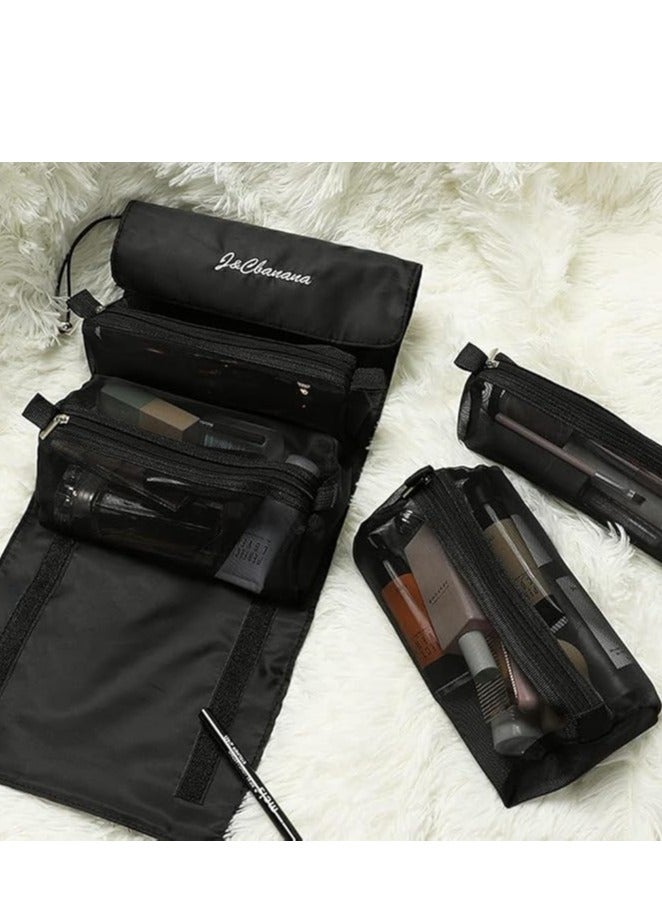 حقيبة تخزين مستحضرات التجميل للسفر 4 في 1 متعددة الوظائف وقابلة للطي - Image 4