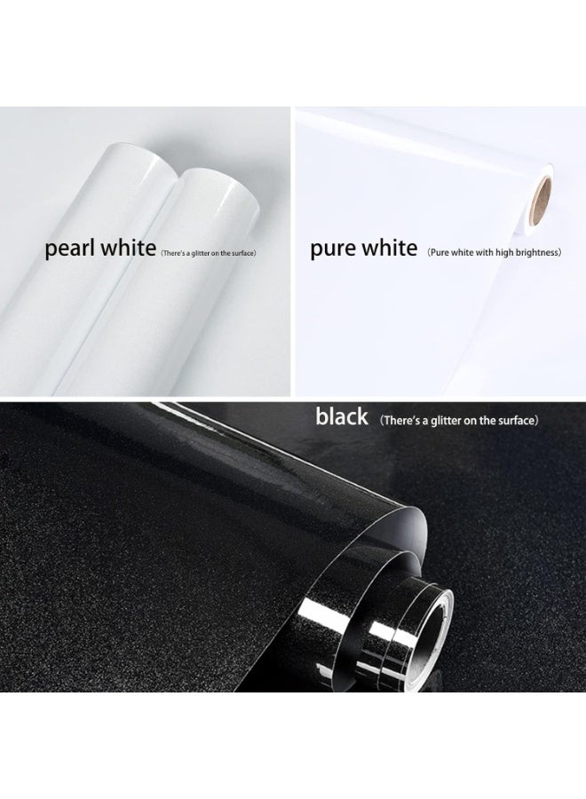 Sharpdo Pearl Silver Wallpaper, White Peel and Stick Wallpaper, Marble Wallpaper, Self Adhesive Splash Resistant Wallpaper (Pearl Silver, 3m x 60cm) - Image 2