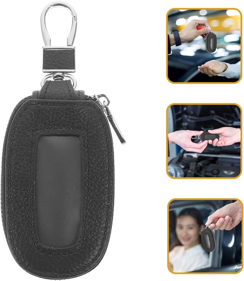PRETYZOOM Portable Car Key Case Small Key Holder Pouch for Keys and Accessories Stylish Zipper Design for Everyday Use Durable and Versatile Key Container - Image 5