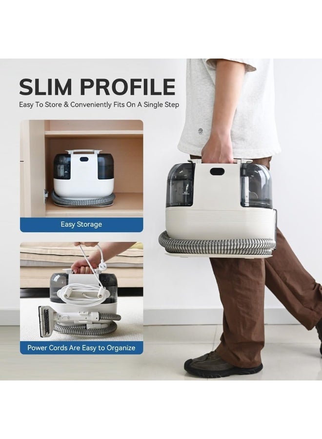Professional Carpet Cleaner Heavy Duty Carpet Vacuum with Attachments Powerful Deep Cleaning Machine for Home and Commercial Use - Image 4