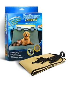 بلان A غطاء المقاعد الخلفية للسيارة من Petzoom Loungee، مصمم لحماية المقاعد من الحيوانات الأليفة، مقاوم للماء والخدوش، مضاد للانزلاق، يناسب السيارات والشاحنات وسيارات الدفع الرباعي – قياسي (اسود)  - Image 1