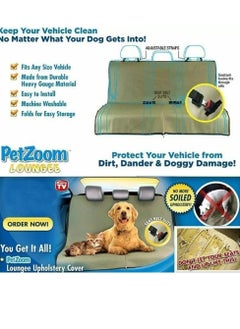 بلان A غطاء المقاعد الخلفية للسيارة من Petzoom Loungee، مصمم لحماية المقاعد من الحيوانات الأليفة، مقاوم للماء والخدوش، مضاد للانزلاق، يناسب السيارات والشاحنات وسيارات الدفع الرباعي – قياسي (اسود)  - Image 5