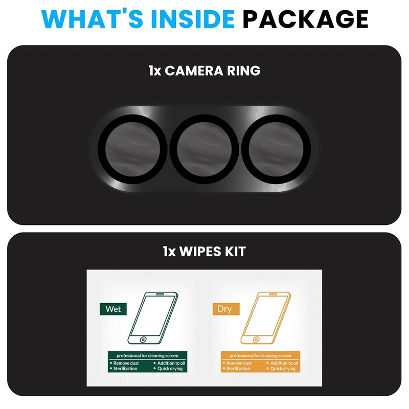FIRST MART Camera Lens Protector for Samsung Galaxy A36 (6.7 Inches) Tough HD Individual Aluminum Alloy Lens Rings Cover, Scratch Resistant, Thin Lens Protection| Black, 1 Pack - Image 5