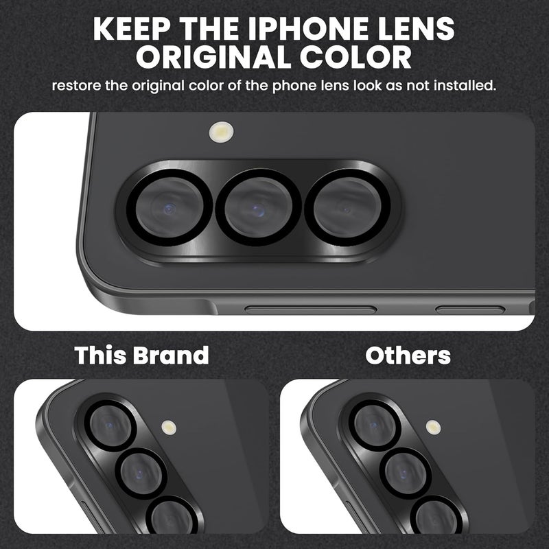 FIRST MART Camera Lens Protector for Samsung Galaxy A36 (6.7 Inches) Tough HD Individual Aluminum Alloy Lens Rings Cover, Scratch Resistant, Thin Lens Protection| Black, 1 Pack - Image 3