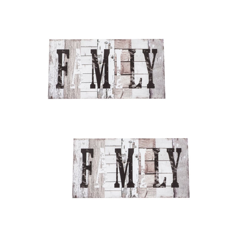 2pcs Wood Family Sign Hanging Family Sign Rustic Family Sign Wall Family Sign for Bedroom - Image 1