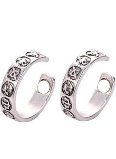 Generic 2 PCS Men Lymphatic Drainage Therapeutic Magnetic Ring, Magnetic Therapeutic Lymphcare Ring Blood Sugar Control Ring Blood Glucose Control Ring Elegant Copper Magnetic Ring Women Men Gifts (Silver)  - Image 1