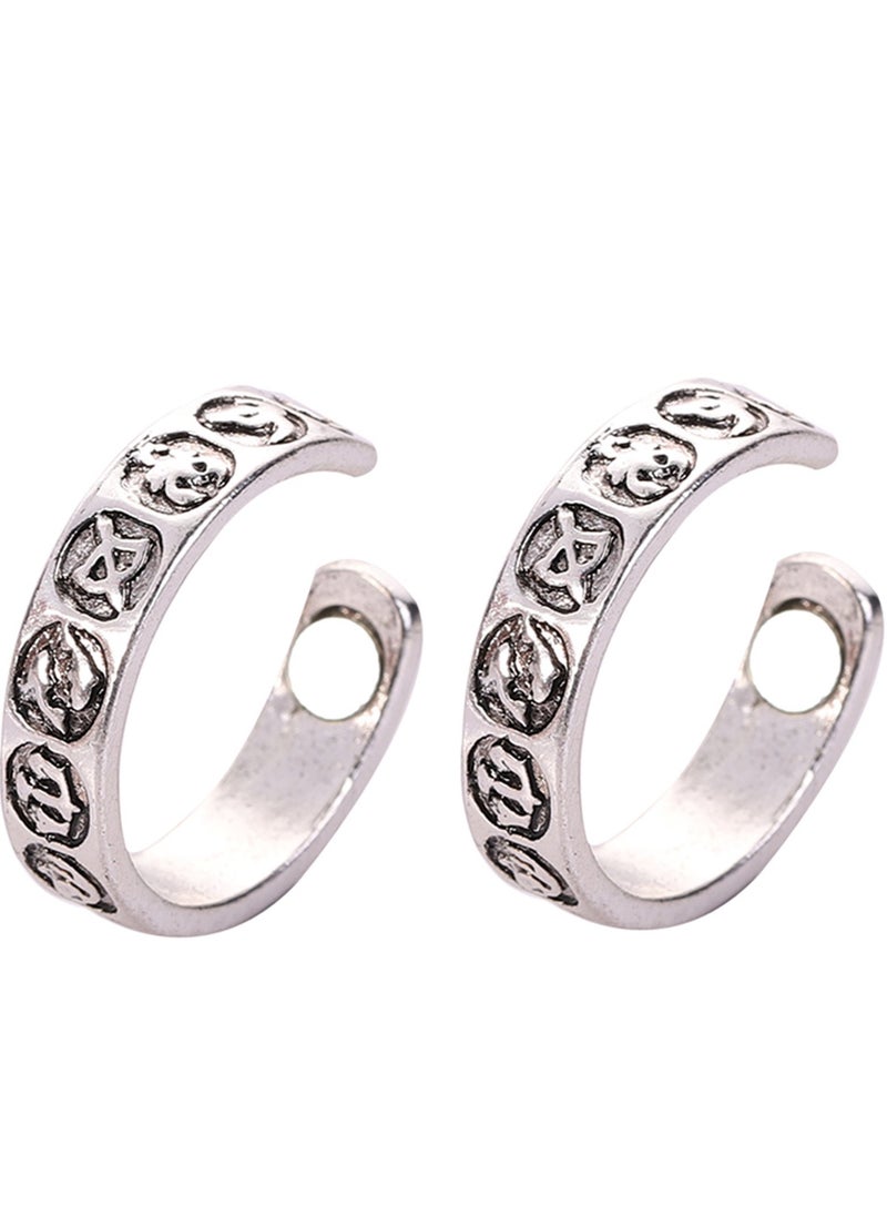 Generic 2 PCS Men Lymphatic Drainage Therapeutic Magnetic Ring, Magnetic Therapeutic Lymphcare Ring Blood Sugar Control Ring Blood Glucose Control Ring Elegant Copper Magnetic Ring Women Men Gifts (Silver)  - Image 1