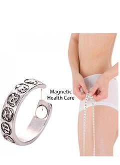 Generic 2 PCS Men Lymphatic Drainage Therapeutic Magnetic Ring, Magnetic Therapeutic Lymphcare Ring Blood Sugar Control Ring Blood Glucose Control Ring Elegant Copper Magnetic Ring Women Men Gifts (Silver)  - Image 4