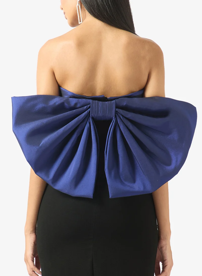 Akadia Fashion  RIBBON BACK CRYSTAL CREPE DRESS for Women | Best Price UAE