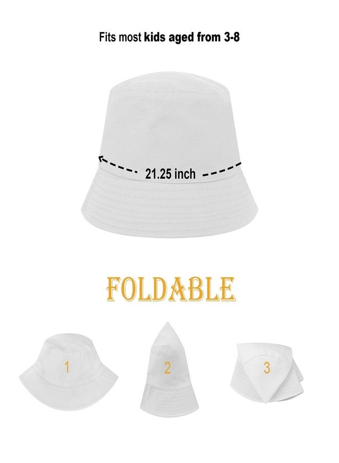 TopTie Kids Cotton Bucket Hat Sun Beach Cap for Boys Girls 3-8 Year Old-Red - Image 5
