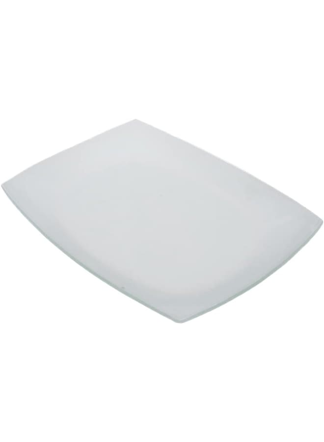 Rosa By Fathy Mahmoud High Quality Glass Serving Plate, 36 * 26Cm - Quadrado White - Image 3
