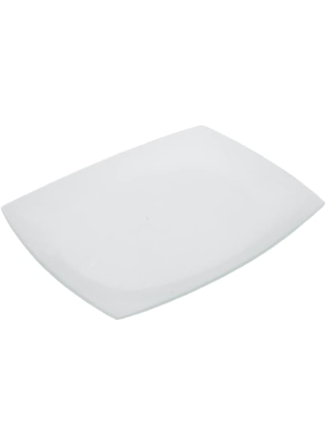 Rosa By Fathy Mahmoud High Quality Glass Serving Plate, 36 * 26Cm - Quadrado White - Image 2