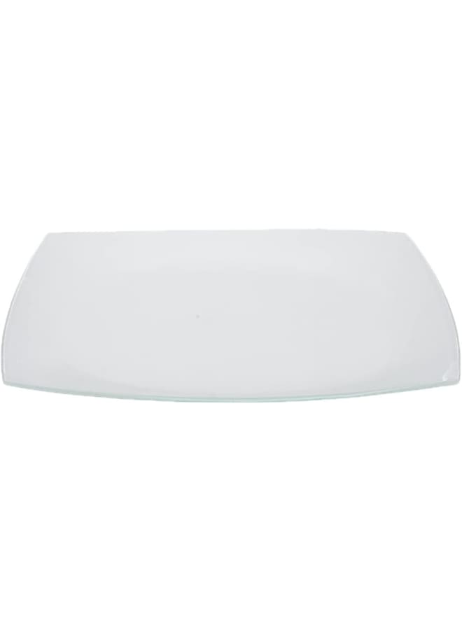 Rosa By Fathy Mahmoud High Quality Glass Serving Plate, 36 * 26Cm - Quadrado White - Image 1