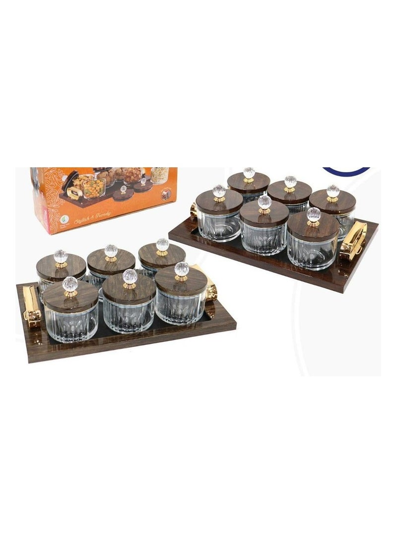 Generic Nuts boxes with plastic racks, 6 pieces - revolving plate 