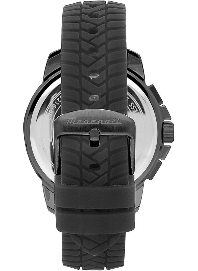 مازيراتي SUCCESSO 44 ملم مراقبة الرجال، الأسود، كرونوغراف، حركة الكوارتز - Image 4