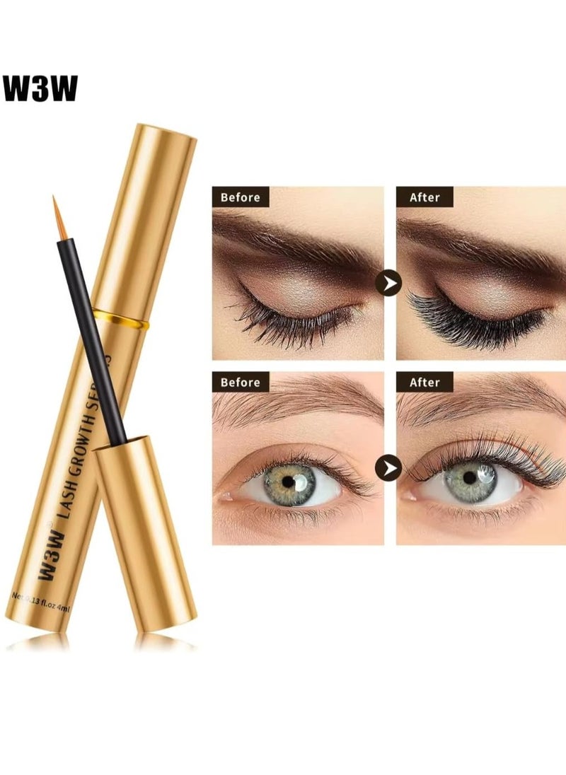W3W - Eyelash Growth Serum for Longer Thicker Lashes and Brows Natural Plant Extracts Hypoallergenic Formula and Effective Stimulate Lash Growth Eyelash Enhancement Serum 4ml - Image 1