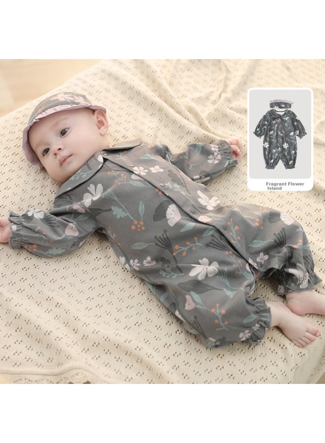 Balipig Bali Xiaozhu Newborn Baby Clothes 2-piece Set, Full Moon A-class Cotton, Baby Boy Romper Style, Spring And Autumn Style, One-piece Bodysuit - Image 1