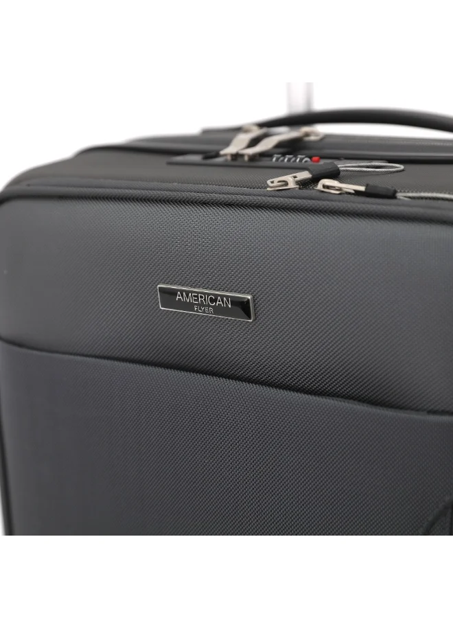 AMERICAN FLYER AMERICAN FLYER 20-Inch Expandable Carry-On Luggage, Hard-Side Spinner Suitcase with Front Laptop Compartment, TSA Lock, USB Charging Port, Cup Holder & 360° Spinner Wheels,