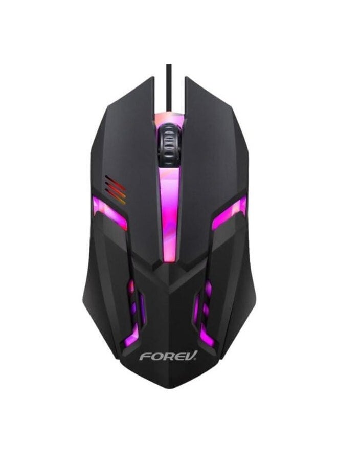 Forev Wired Backlit mouse with comforte grip - FV-136  - Image 1