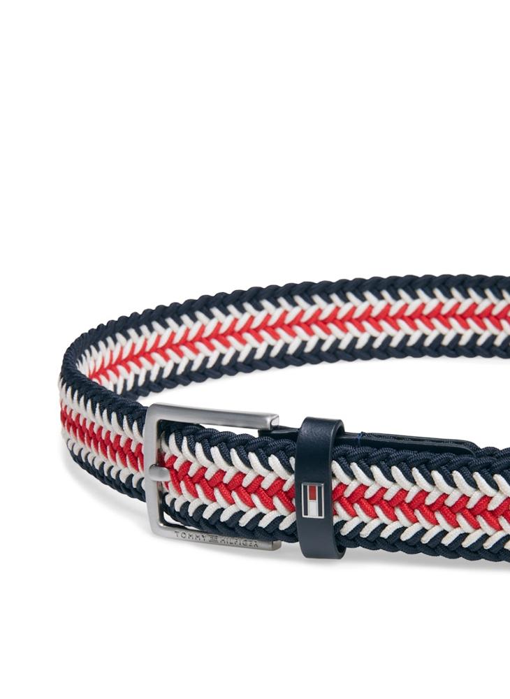 TOMMY HILFIGER Kids' Braided Square Buckle Elastic Belt - Image 3