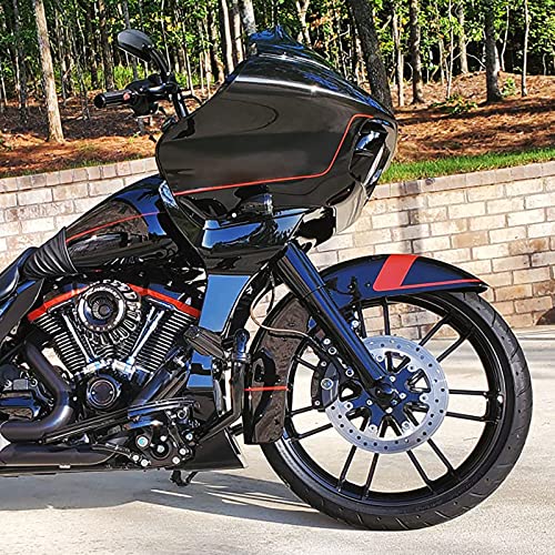HDBUBALUS Fairing Spoilers Cover w/Extended Chin Spoiler Fit for Harley Road Glide FLTRX Special FLTRXS 2017-2022 (Color : Gloss Black) - Image 2