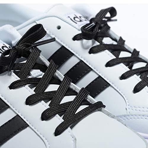 Curtual Wide Flat Athletic Shoelaces with Wide Shoelaces Flat Shoe Laces [2 Pairs] [6 Color][8 Size] for Sneakers and Shoes (72" inches (183 cm), Black) - Image 4