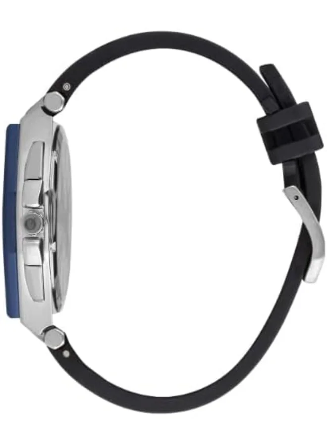 Quantum Men'S Quartz Movement Watch, Chronograph Display And Silicone Strap - Pwg1005.051, Black