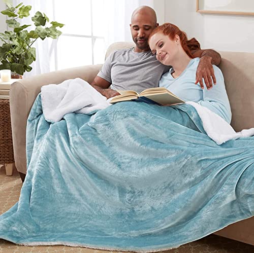 BSB HOME Baby Boy's and Baby Girl's Luxury Flannel Sherpa Heavy Winter Blanket/Wrapping Sheet for Babies/Kids (Sky Blue, 0-5 Years) - Image 5