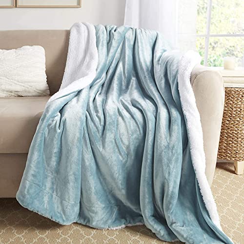 BSB HOME Baby Boy's and Baby Girl's Luxury Flannel Sherpa Heavy Winter Blanket/Wrapping Sheet for Babies/Kids (Sky Blue, 0-5 Years) - Image 4