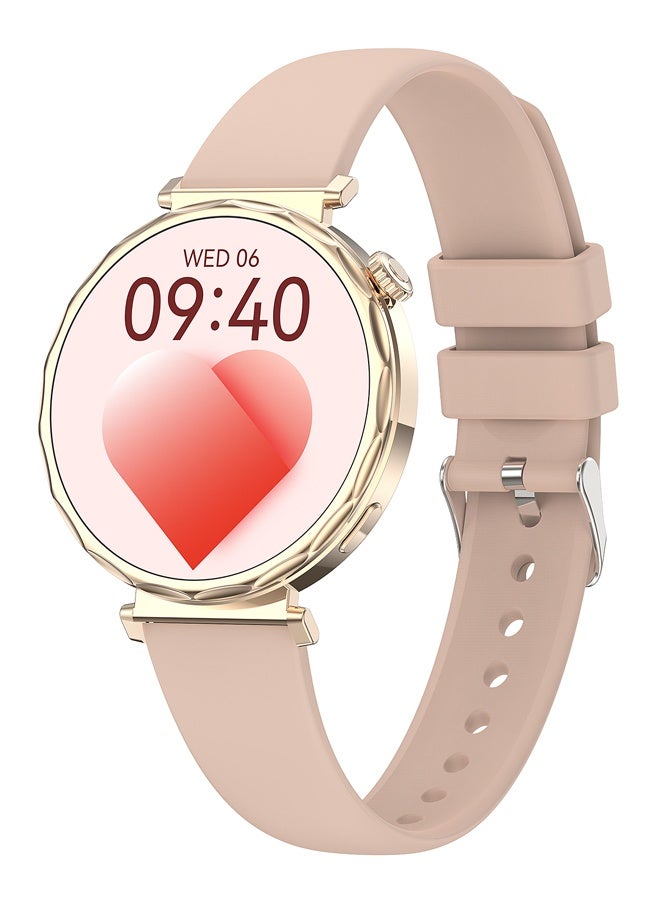 رولستيمي ساعة ذكية للاتصال بالبلوتوث ، شاشة كبيرة مقاس 1.6 بوصة ، 100 وضع رياضي، 150 + وجه ساعة قائم على السحابة ، إدارة صحية متعددة الأبعاد ، عمر بطارية قوي ، مناسب للنساء (ذهبي وردي) - Image 1