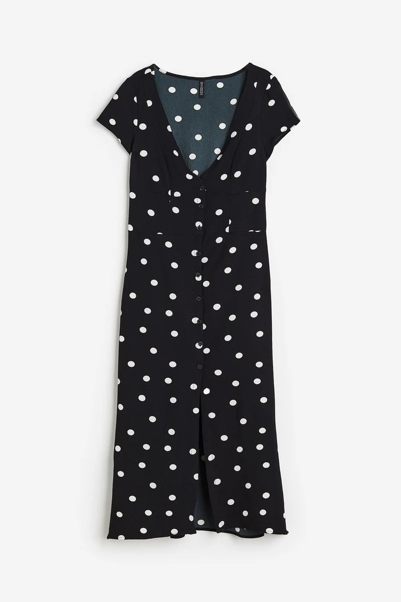 H&M Button-front crêpe dress
