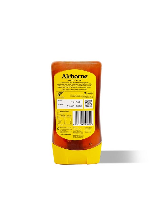 Airborne Airborne Honey Manuka Honey Multifloral 30+ 17.3 oz Upside Down Squeeze Raw and Unfiltered 100% Pure New Zealand Honey With Health Benefits  - Image 2