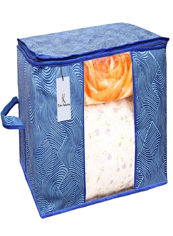 Kuber Industries CTKTC15231 Leheriya Design Underbed Rectangular Storage Organiser (Royal Blue, XL) - Set of 6 - Image 2