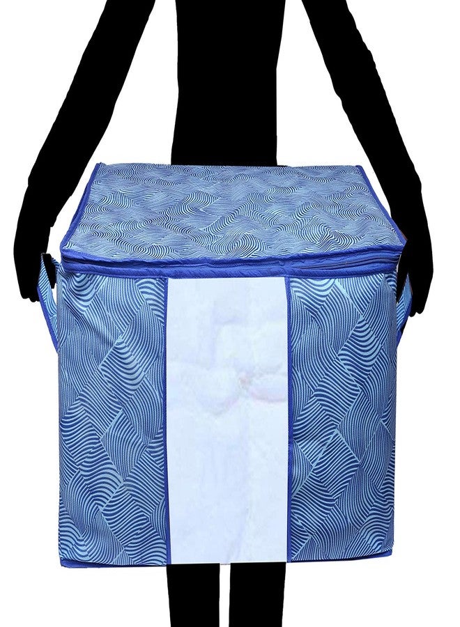 Kuber Industries CTKTC15231 Leheriya Design Underbed Rectangular Storage Organiser (Royal Blue, XL) - Set of 6 - Image 5