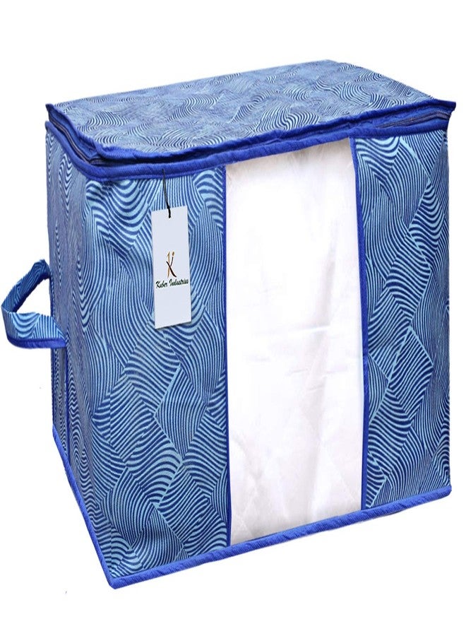 Kuber Industries CTKTC15231 Leheriya Design Underbed Rectangular Storage Organiser (Royal Blue, XL) - Set of 6 - Image 4