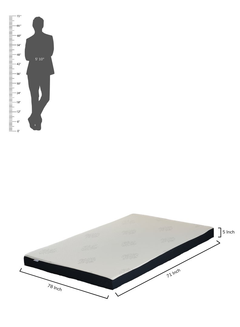 ROYALOAK Royaloak Comfort Memory Foam King Mattress 6 Inches | Breathable Knitted Fabric | Pressure Relieving Memory Foam with Removable Cover | King Size Bed Mattress | Designed for Daily Comfort - Image 2