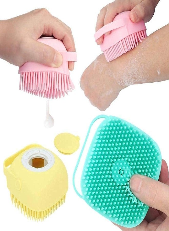 Beflix® Body Scrubber with Soap Dispenser Brush, Silicone Exfoliating Brushes, Soft Body Exfoliator, Bath Loofah for Babies, Kids, Women, Men and Pets (Multicolor) - Image 2