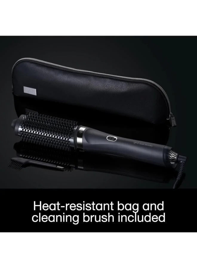 Ghd Brand فرشاة مجفف الشعر   لتجفيف الشعر من مبلل إلى جاف بدون تلف حراري، حجم أكبر بثلاث مرات، نتائج تدوم  ساعة، تجفيف بدون هيشان، لمعان أكثر %، أسودأبيض