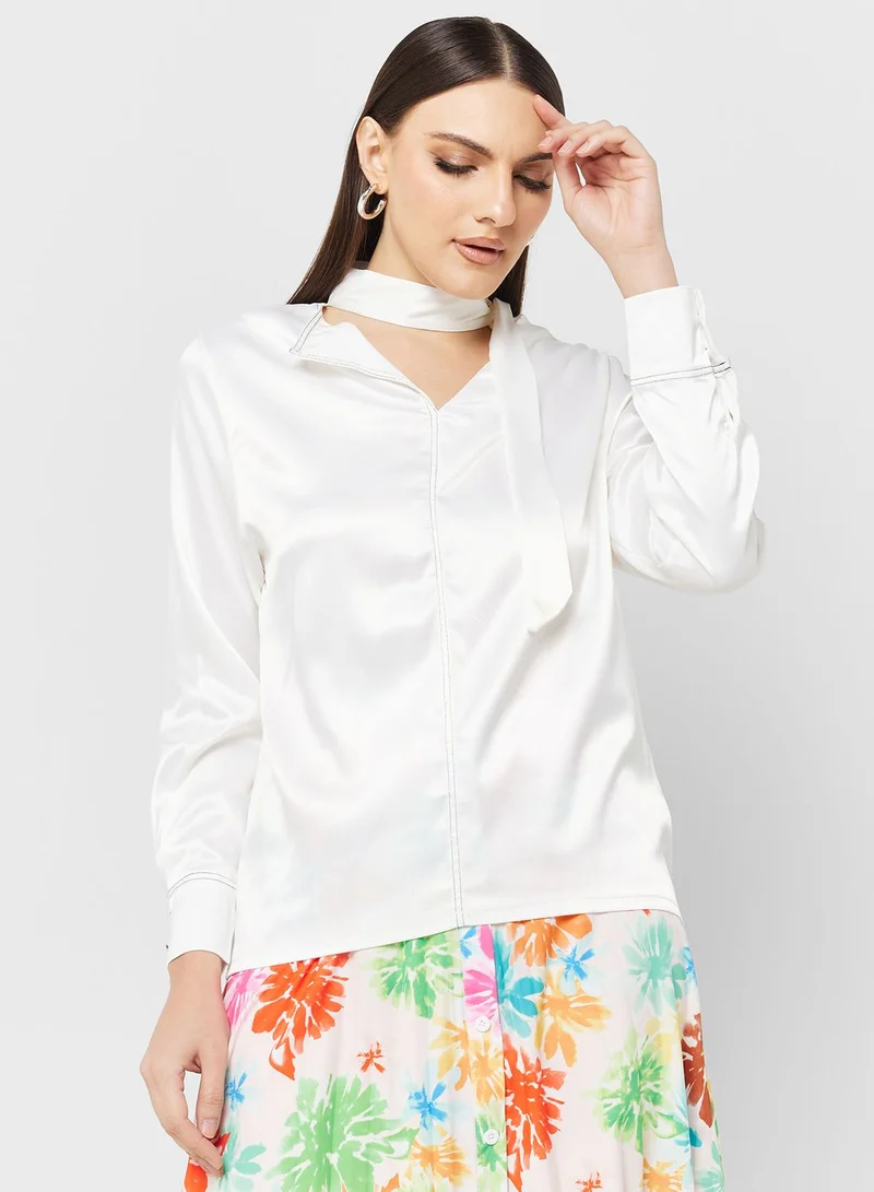 ELLA Neck Tie Detail Blouse