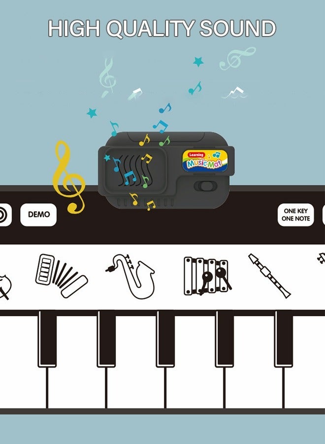 GROIC Kids Musical Mats with Music Sounds with 10 Keys, Musical Toys Toddler Music Piano Keyboard Dance Mat Carpet Touch Playmat Birthday Gift Toys for Baby Girls Boys - Image 5