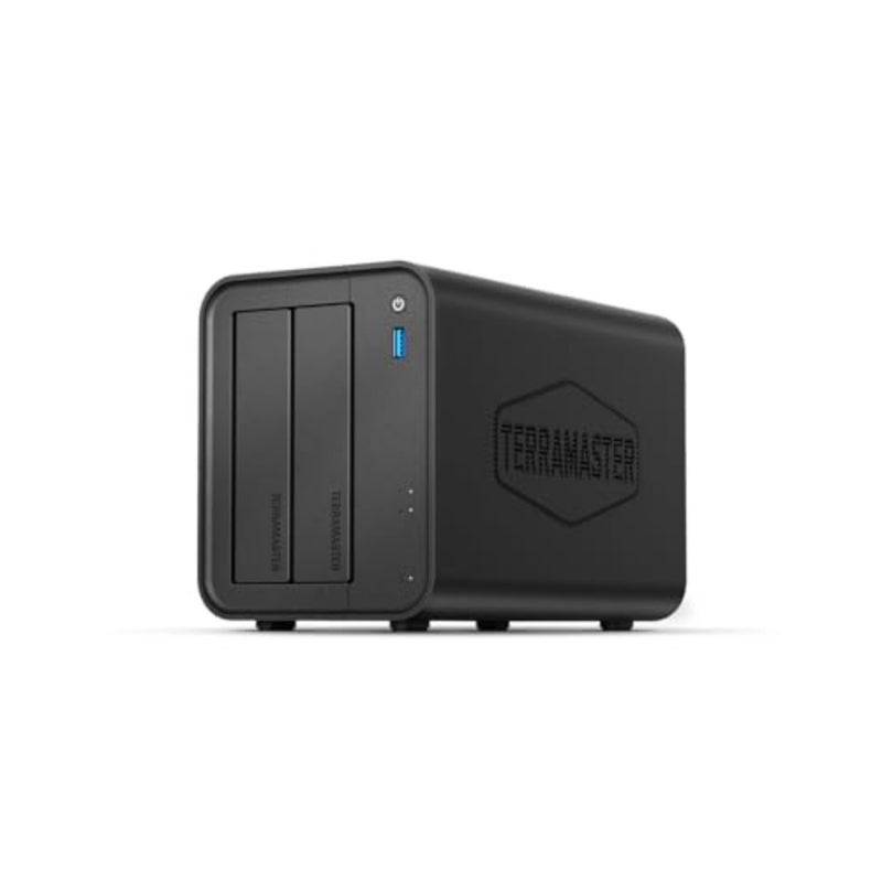 2-Bay NAS Storage Intel x86 Quad-Core CPU, 4GB RAM, 2.5GbE LAN, Network Attached Storage Multimedia Server for Home Users Diskless - Image 1
