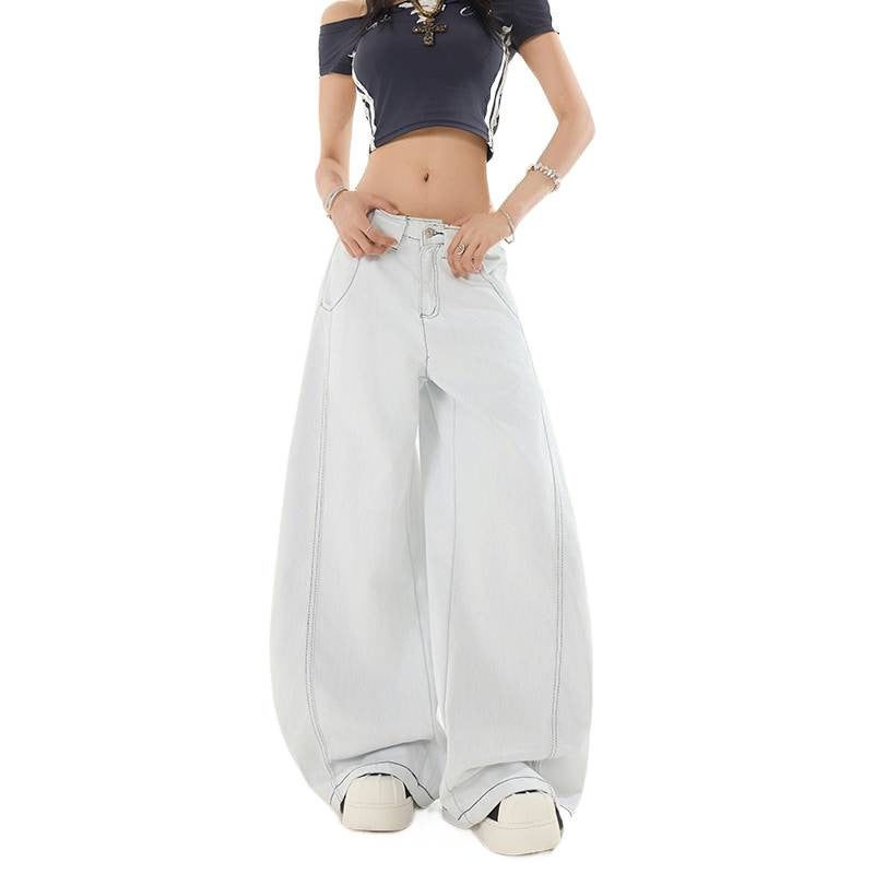 Unisex Classic Denim Jeans Loose Fit Daily Outdoor Wear - Image 5