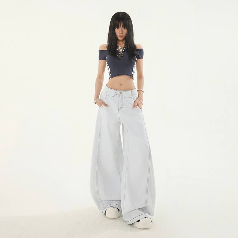 Unisex Classic Denim Jeans Loose Fit Daily Outdoor Wear - Image 2